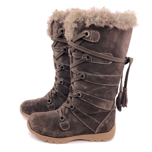 Fairy Grunge Brown Faux Fur Boots - Picture 2 of 11